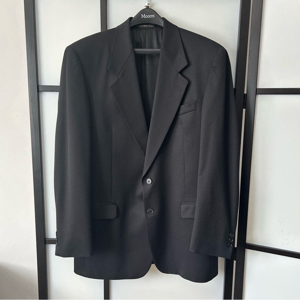 [42L] Vintage Moores Men’s Classic Black Wool Suit Jacket